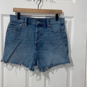 Gap Cheeky button fly high rise denim shorts